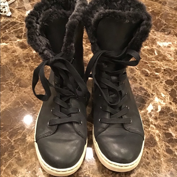 fur lined tennis shoes